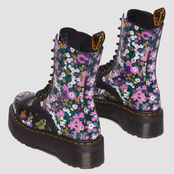 DR. MARTENS SINCLAIR LIMITED EDITION FLORAL ROSES PLATFORM BOOTS SIZE 8 NEW - Picture 10 of 15